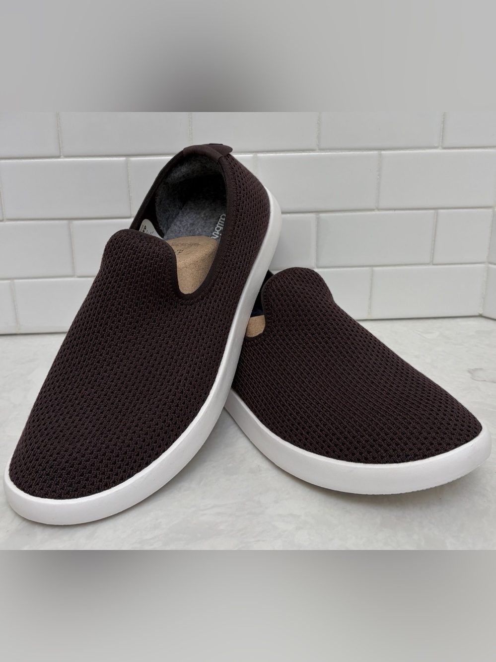 allbirds Tree Lounger Slip on Knit Sneakers Brown Women’s Size 9